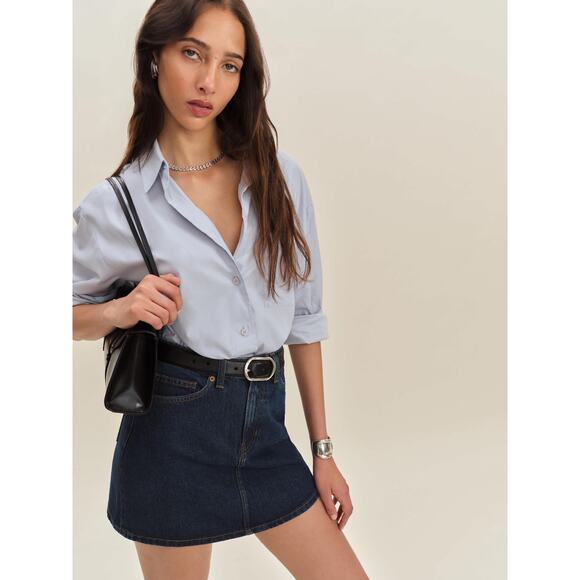Reformation Dresses & Skirts - Reformation Lydia High Rise Denim Mini Skirt - 25